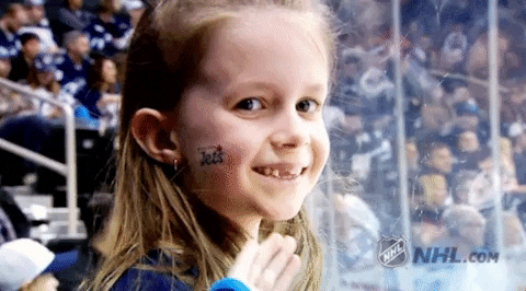 Tiny Girl Xxx Animated Gif - cute, hockey, hello, nhl, hi, hey, waving, jets, little girl ...