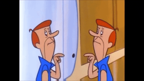 GIF of Jetson's cartoon, teeth being brushed by futuristic robotic arms