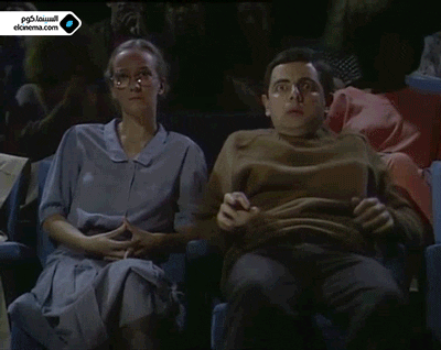 Mr. Bean on a movie date