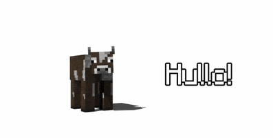 Cow Minecraft GIF animado