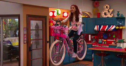 415px x 220px - funny, ariana grande, lol, nickelodeon, bicycle, cat valentine, sam and  cat, jennette mccurdy, dice, sam puckett, riding bike, stuck in a box,  goomer, stuckinabox Gif For Fun â€“ Businesses in USA