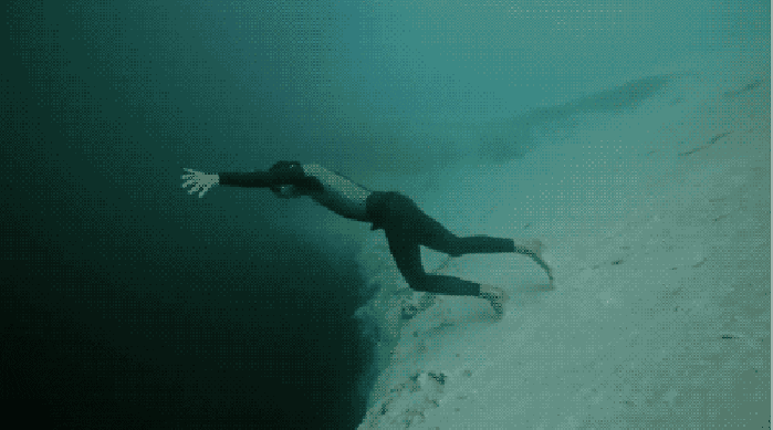 underwater diving animated GIF