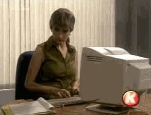 New trending GIF tagged computer frustrated typing email… | Trending Gifs