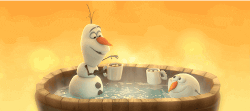 Cheers in the hot tub
