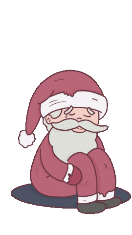 Sad Santa Claus Sticker