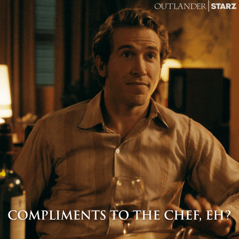 Cheers Chef GIF by Outlander