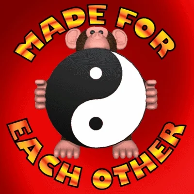 Yin Yang Monkey GIF