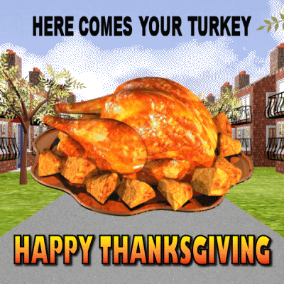 Roast Turkey Happy Thanksgiving GIF