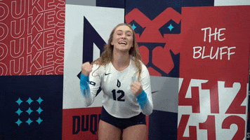 Volleyball Cheering GIF by GoDuquesne