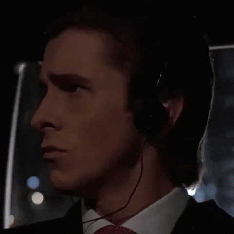 Vibing Christian Bale GIF