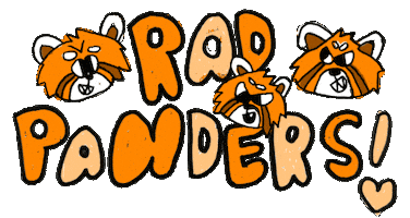 Red Panda Rock Sticker