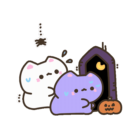 Scared Haunted House Sticker