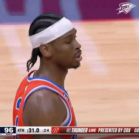 Looking Look Back GIF by OKC Thunder