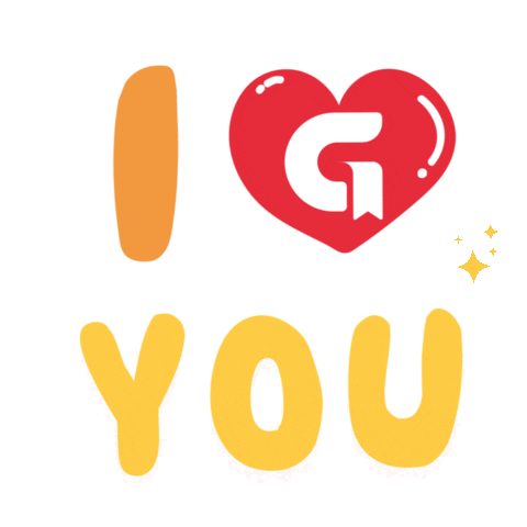 I Love You Heart Sticker by GoodNovelIndonesia