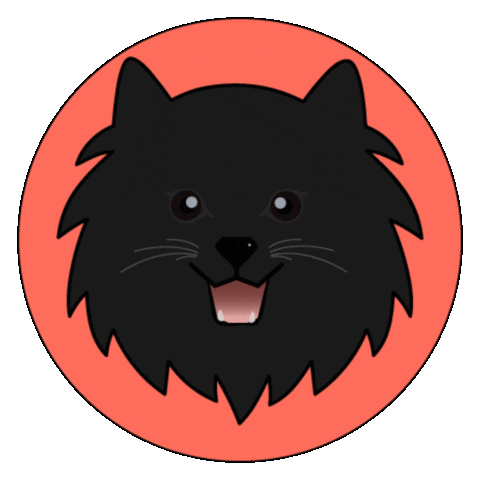 Pomeranian Sticker by Galleria Cavour