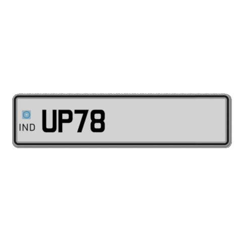 Number License Plate Sticker