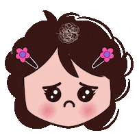Sad Cute Girl Sticker by Bel Diniz