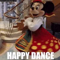 Happy Minnie Mouse GIF by Amo Cruzeiro Disney