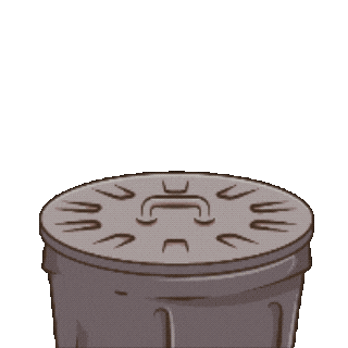 Trash Can Laugh Sticker