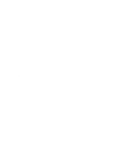 Cat Skull Sticker by Jasi