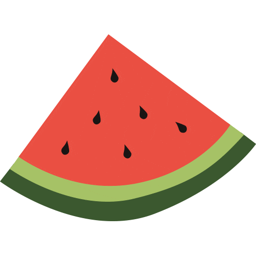 Pastèque Sticker by Julie Pokawa