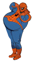 transparent funny weird fat spider man