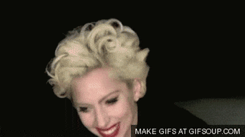 lady gaga laughing GIF