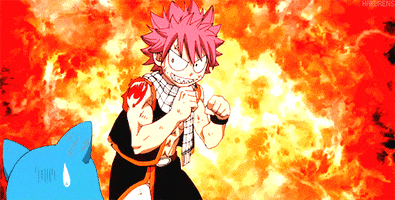 fairy tail punching GIF