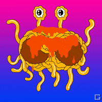 flying spaghetti monster GIF by gifnews