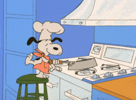 charlie brown thanksgiving cooking GIF
