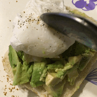   breakfast made by me foodporn avocado GIF