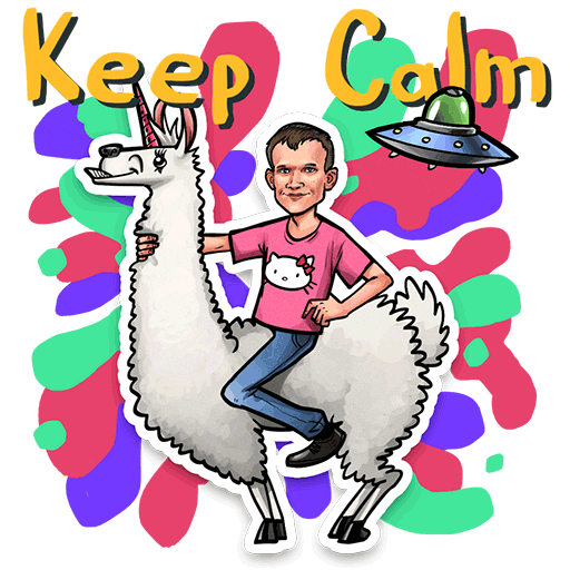 Keep Calm Vitalik Buterin Sticker by Cointelegraph Italy