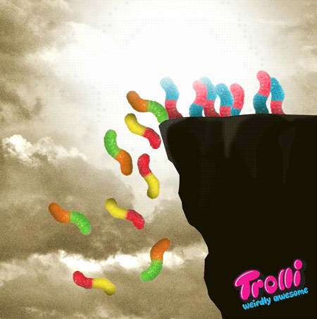 red and blue candy GIF by Trolli