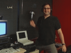 reaction computer hate hammer disgusted GIF