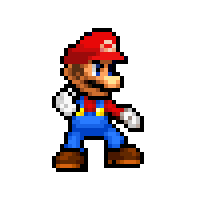 A bouncing mario character GIF