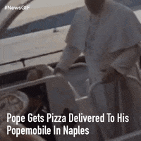 pope francis pizza GIF