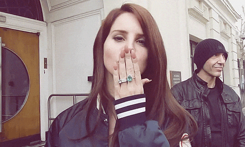 lana del rey kiss GIF