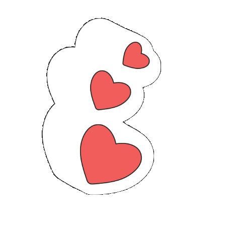 Love Hearts Sticker by PIGEON Singapore