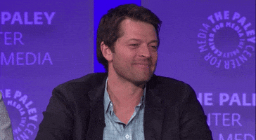 misha collins shrug GIF by The Paley Center for Media