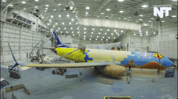 boeing 737 art GIF by NowThis 
