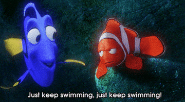 just keep swimming finding nemo GIF