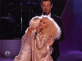 lady gaga hug GIF