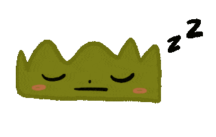 Sleepy Grass Sticker
