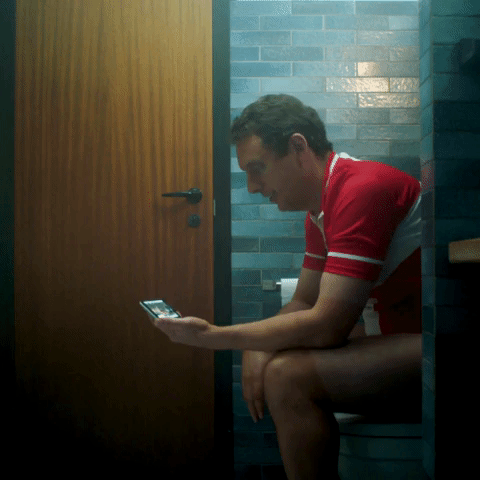 toilet tv2 GIF by TV 2 SPORT