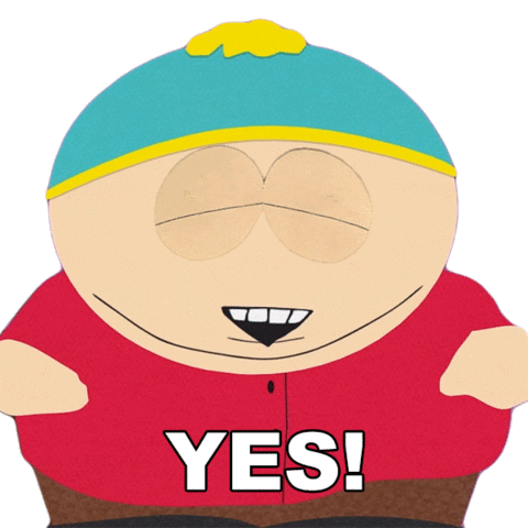 Happy Eric Cartman Sticker by South Park