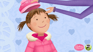 snow day pink GIF by PBS KIDS