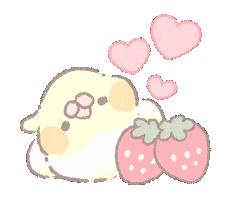 Heart Strawberry Sticker