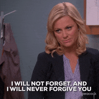Never Forgive You Season 5 GIF by Parks and Recreation