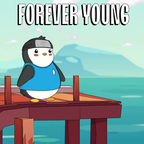 Happy Forever Young GIF by Pudgy Penguins