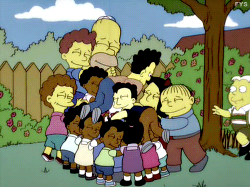 feel better group hug GIF
